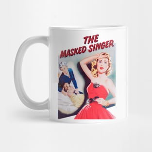 the masked singer love retro girl vintage comic book Mug